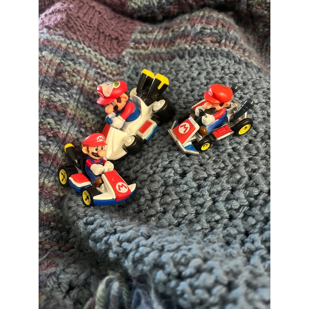 Nintendo Mario Kart Mini Racers‎ Figures Set 3 Pack Mario Luigi Yoshi Toy